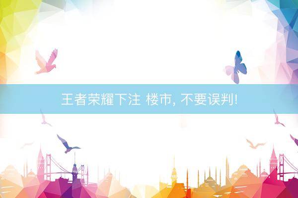 王者荣耀下注 楼市， 不要误判!