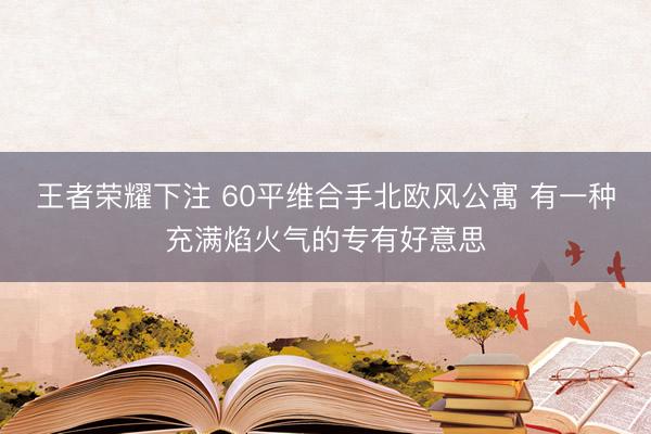 王者荣耀下注 60平维合手北欧风公寓 有一种充满焰火气的专有好意思